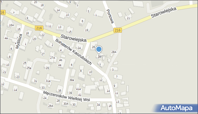 Władysławowo, Starowiejska, 28, mapa Władysławowo
