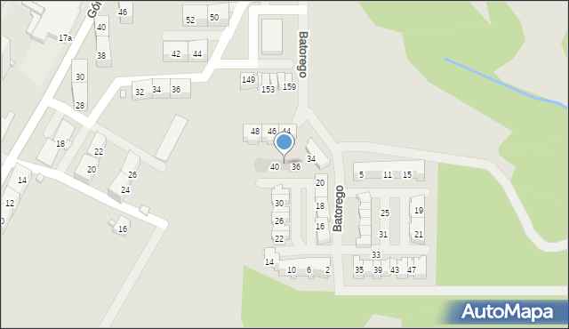 Wodzisław Śląski, Stefana Batorego, 38, mapa Wodzisławia Śląskiego