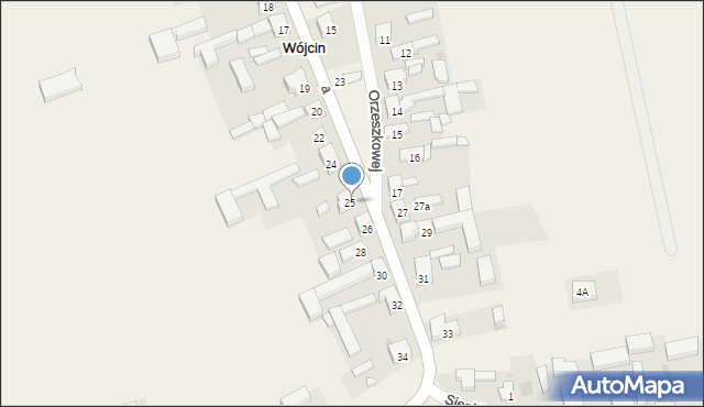 Wójcin, Strażacka, 25A, mapa Wójcin