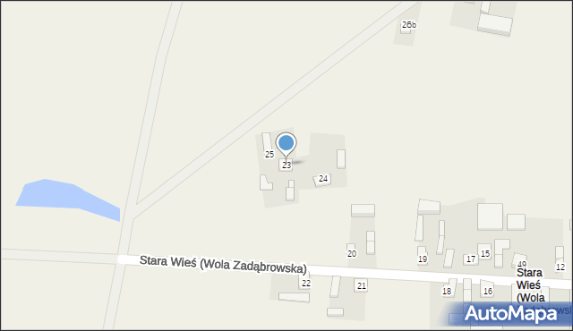 Wola Zadąbrowska, Stara Wieś (Wola Zadąbrowska), 23, mapa Wola Zadąbrowska