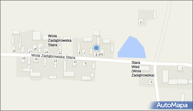 Wola Zadąbrowska, Stara Wieś (Wola Zadąbrowska), 6, mapa Wola Zadąbrowska