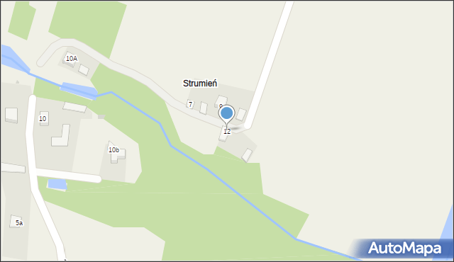 Wólka Tanewska, Strumieniowa, 12, mapa Wólka Tanewska