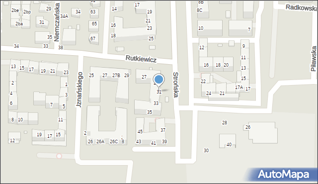 Wrocław, Strońska, 31, mapa Wrocławia