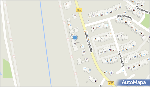 Wrocław, Strachocińska, 29, mapa Wrocławia