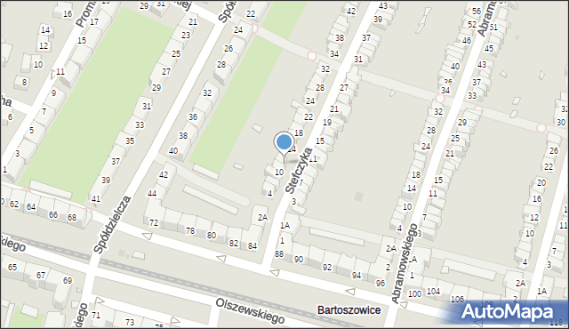 Wrocław, Stefczyka Franciszka, 12, mapa Wrocławia