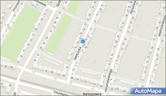 Wrocław, Stefczyka Franciszka, 13, mapa Wrocławia