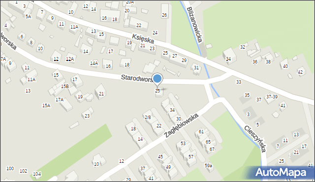 Wrocław, Starodworska, 25, mapa Wrocławia