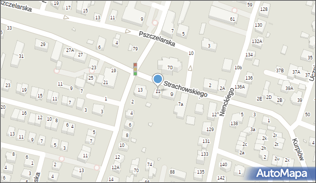 Wrocław, Strachowskiego Bartłomieja, 11, mapa Wrocławia