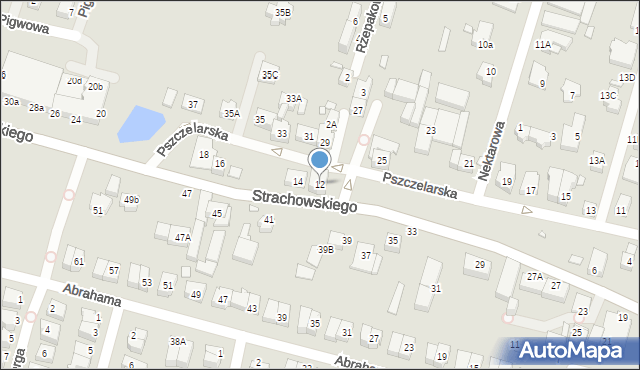 Wrocław, Strachowskiego Bartłomieja, 12, mapa Wrocławia