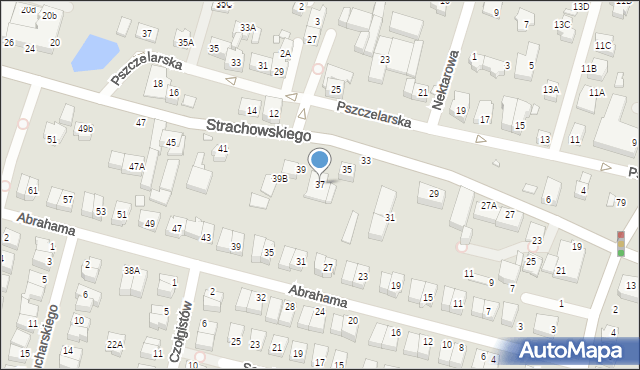 Wrocław, Strachowskiego Bartłomieja, 37, mapa Wrocławia