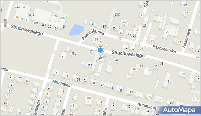 Wrocław, Strachowskiego Bartłomieja, 45, mapa Wrocławia