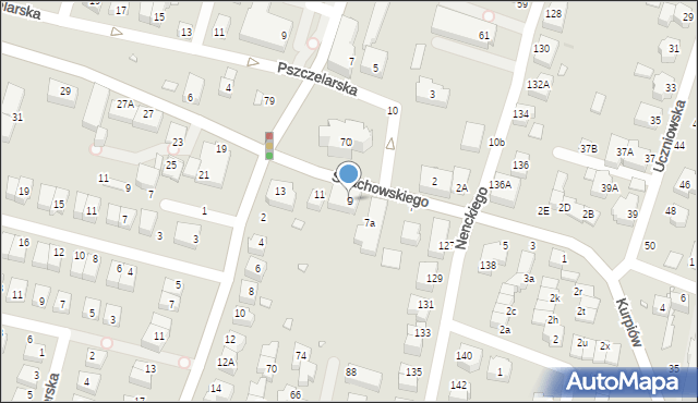 Wrocław, Strachowskiego Bartłomieja, 9, mapa Wrocławia
