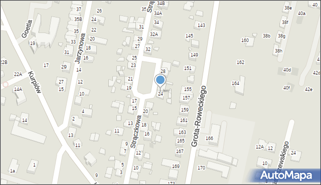 Wrocław, Strączkowa, 24, mapa Wrocławia