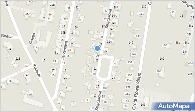 Wrocław, Strączkowa, 25, mapa Wrocławia