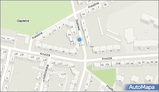 Wrocław, Stalowa, 2, mapa Wrocławia