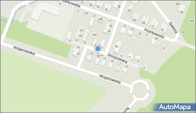 Wrocław, Stoszowska, 23, mapa Wrocławia