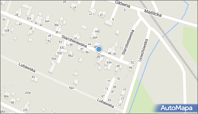 Wrocław, Starobielawska, 61, mapa Wrocławia