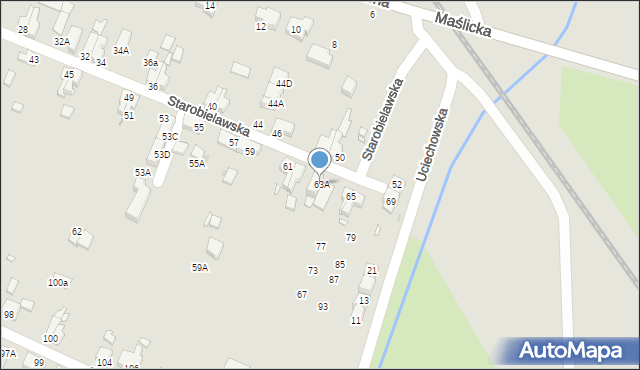 Wrocław, Starobielawska, 63A, mapa Wrocławia