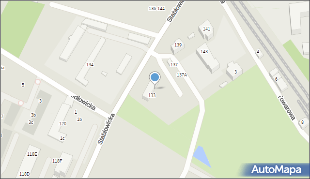 Wrocław, Stabłowicka, 135, mapa Wrocławia