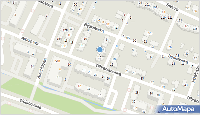 Wrocław, Strzeblowska, 15, mapa Wrocławia