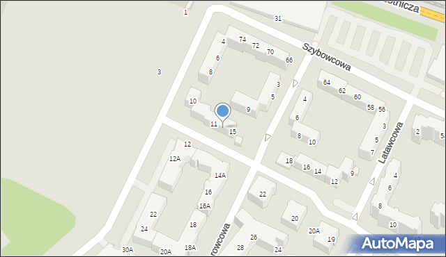 Wrocław, Sterowcowa, 13, mapa Wrocławia