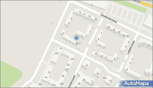 Wrocław, Sterowcowa, 15, mapa Wrocławia