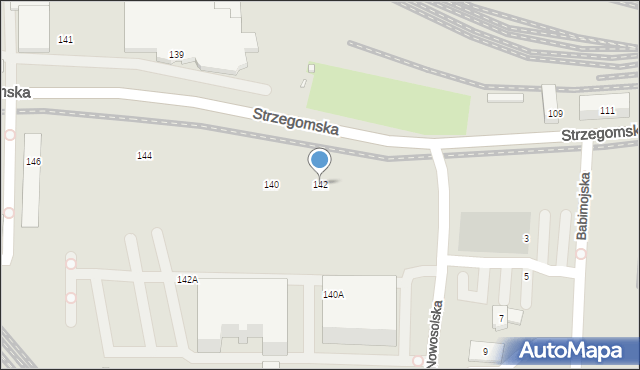 Wrocław, Strzegomska, 142, mapa Wrocławia