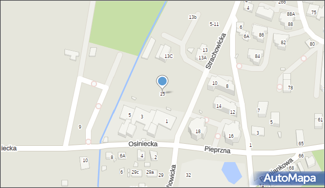 Wrocław, Strachowicka, 15, mapa Wrocławia