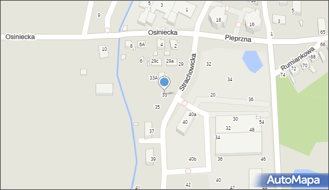 Wrocław, Strachowicka, 33, mapa Wrocławia
