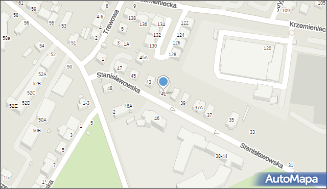 Wrocław, Stanisławowska, 41, mapa Wrocławia