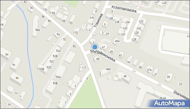 Wrocław, Stanisławowska, 48A, mapa Wrocławia