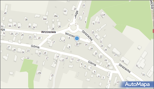 Wrzosowa, Strażacka, 10, mapa Wrzosowa