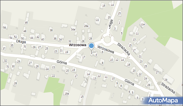 Wrzosowa, Strażacka, 2, mapa Wrzosowa