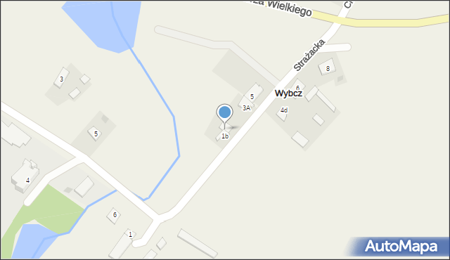 Wybcz, Strażacka, 3, mapa Wybcz