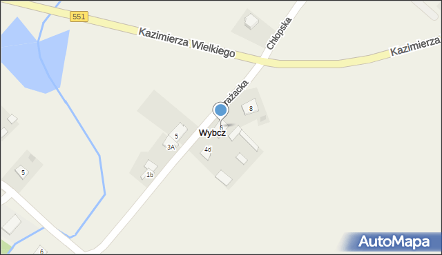 Wybcz, Strażacka, 6, mapa Wybcz