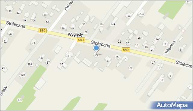 Wyględy, Stołeczna, 29, mapa Wyględy