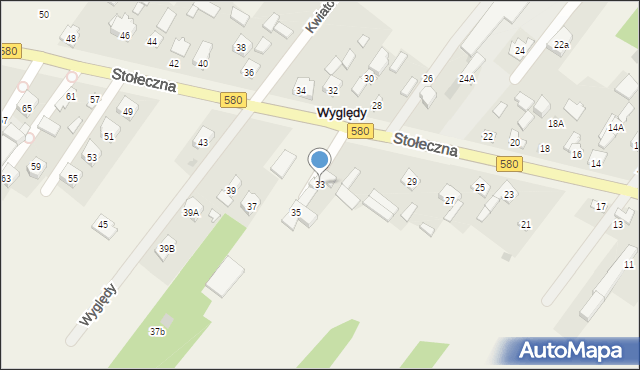 Wyględy, Stołeczna, 33, mapa Wyględy