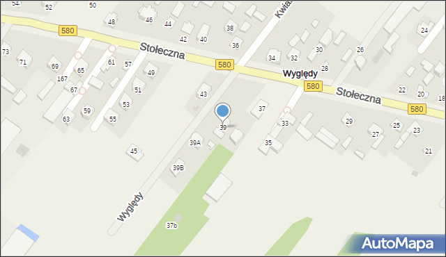 Wyględy, Stołeczna, 39, mapa Wyględy