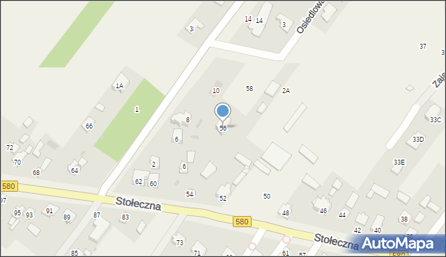 Wyględy, Stołeczna, 56, mapa Wyględy