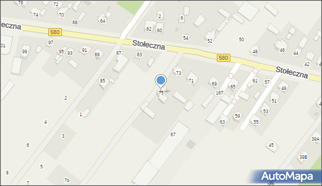 Wyględy, Stołeczna, 75, mapa Wyględy