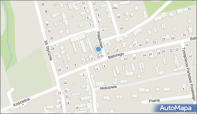 Wyśmierzyce, Stefana Batorego, 11, mapa Wyśmierzyce