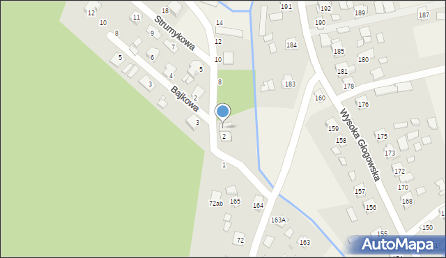 Wysoka Głogowska, Strumykowa, 4, mapa Wysoka Głogowska