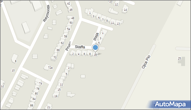 Wysokie Mazowieckie, Staffa Leopolda, 10, mapa Wysokie Mazowieckie