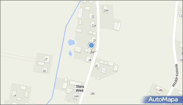 Wzdół-Kolonia, Stara Wieś, 18a, mapa Wzdół-Kolonia