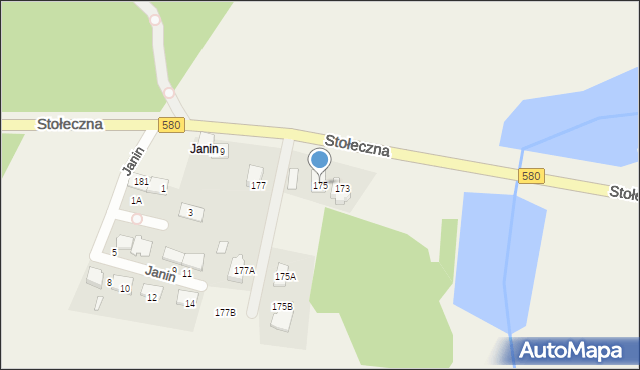 Zaborów, Stołeczna, 175, mapa Zaborów