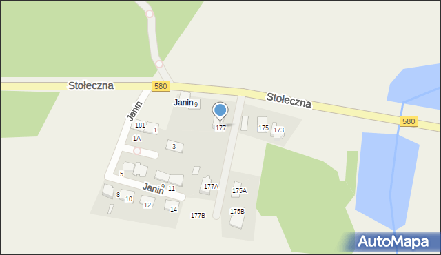 Zaborów, Stołeczna, 177, mapa Zaborów