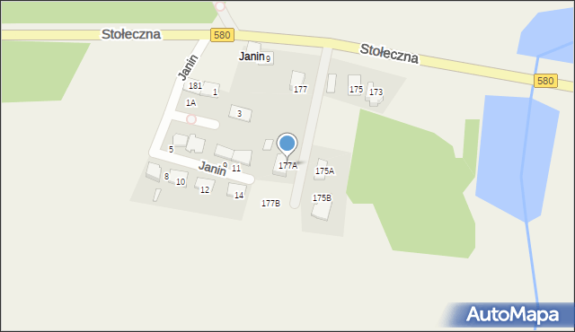 Zaborów, Stołeczna, 177A, mapa Zaborów