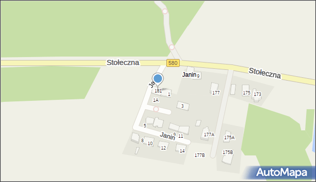 Zaborów, Stołeczna, 181, mapa Zaborów