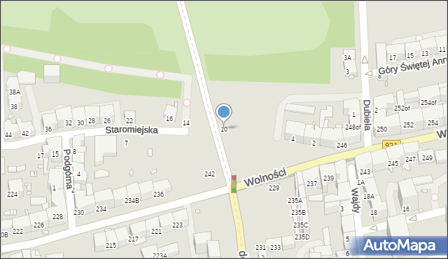 Zabrze, Staromiejska, 10, mapa Zabrza