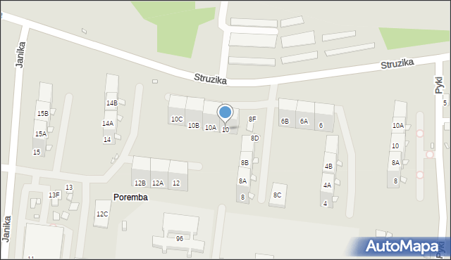 Zabrze, Struzika Stanisława, 10, mapa Zabrza